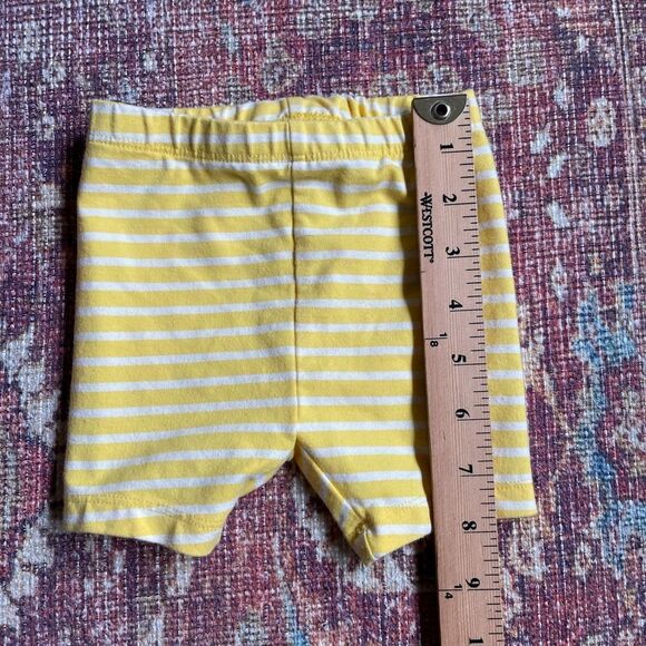 Hanna Andersson 6-12 month Yellow Striped Baby Shorts - Picture 2 of 5
